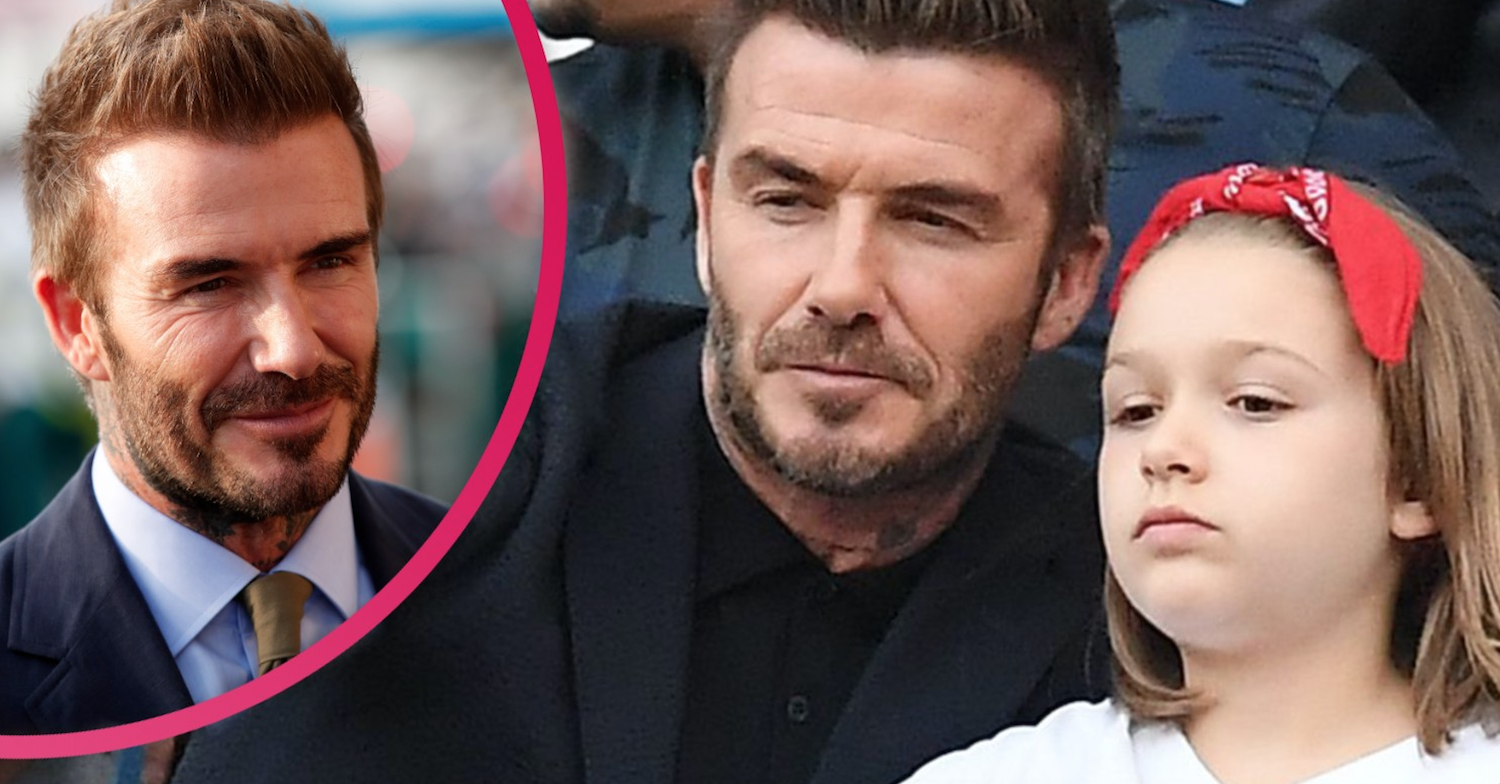 David Beckham showed off an injury inflicted by daughter Harper