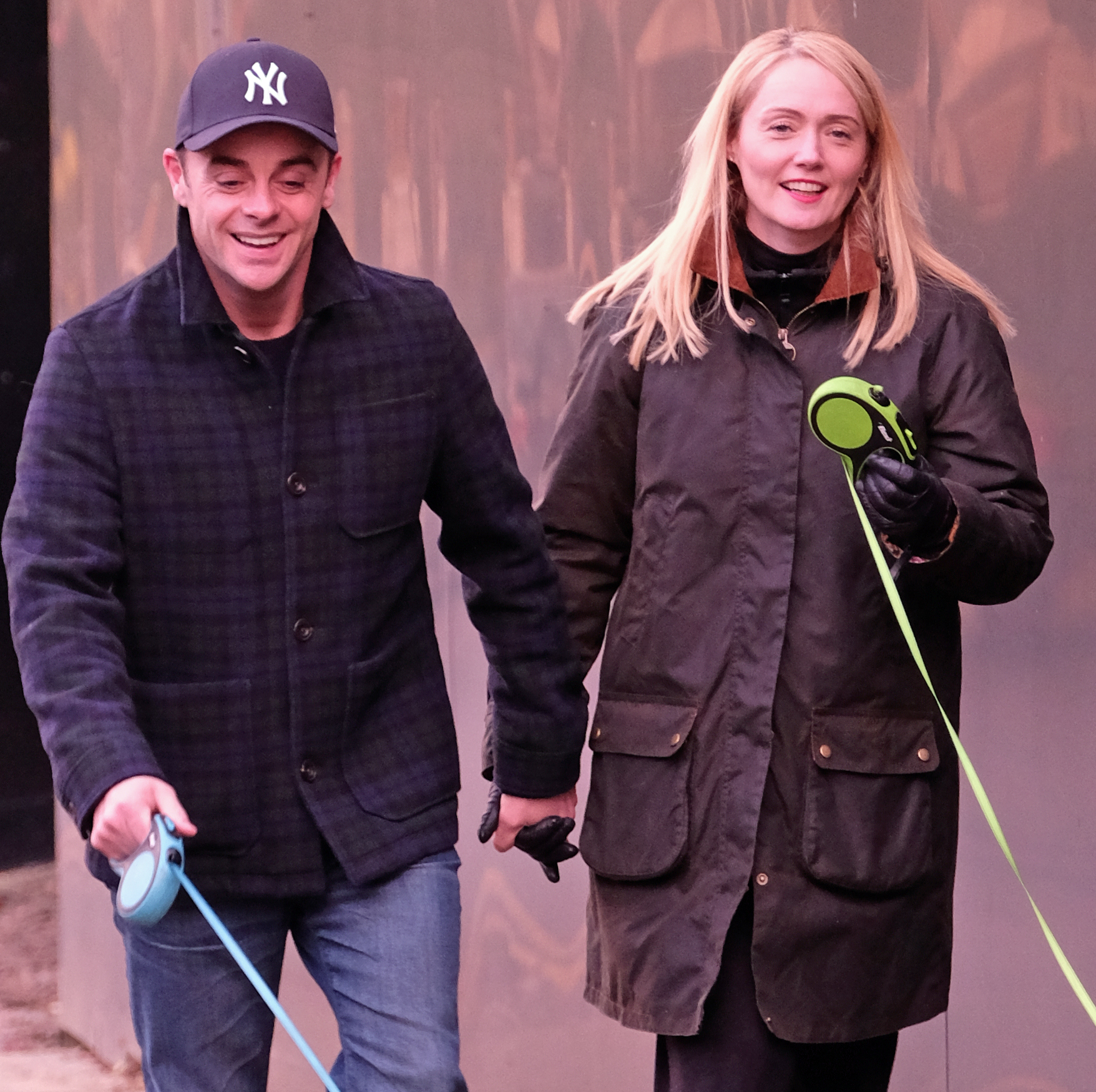 Ant McPartlin And wife Anne-Marie Corbett walking their dogs