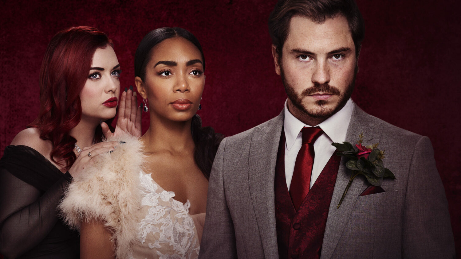EastEnders promo shot Whitney whispers in bride Chelsea's ear revealing Gray is a killer