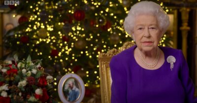 Queen Elizabeth II during her Christmas speech in 2020