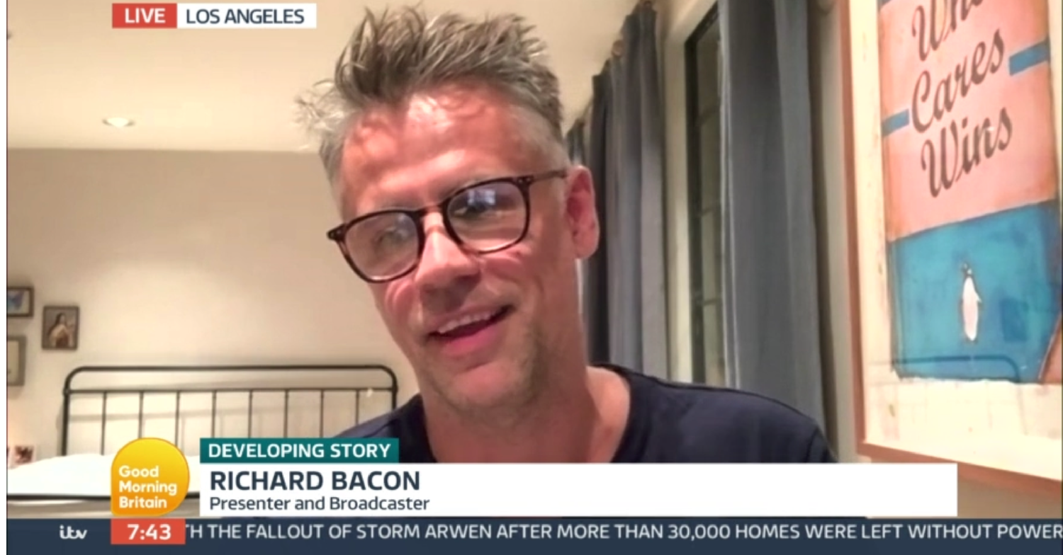 Richard Bacon in LA on GMB today