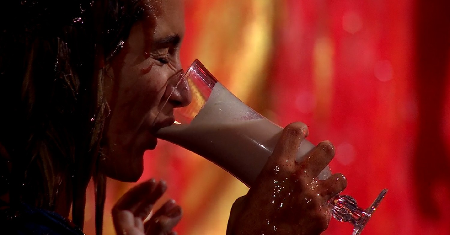 Frankie Bridge drinks vile drink on I'm A Celebrity