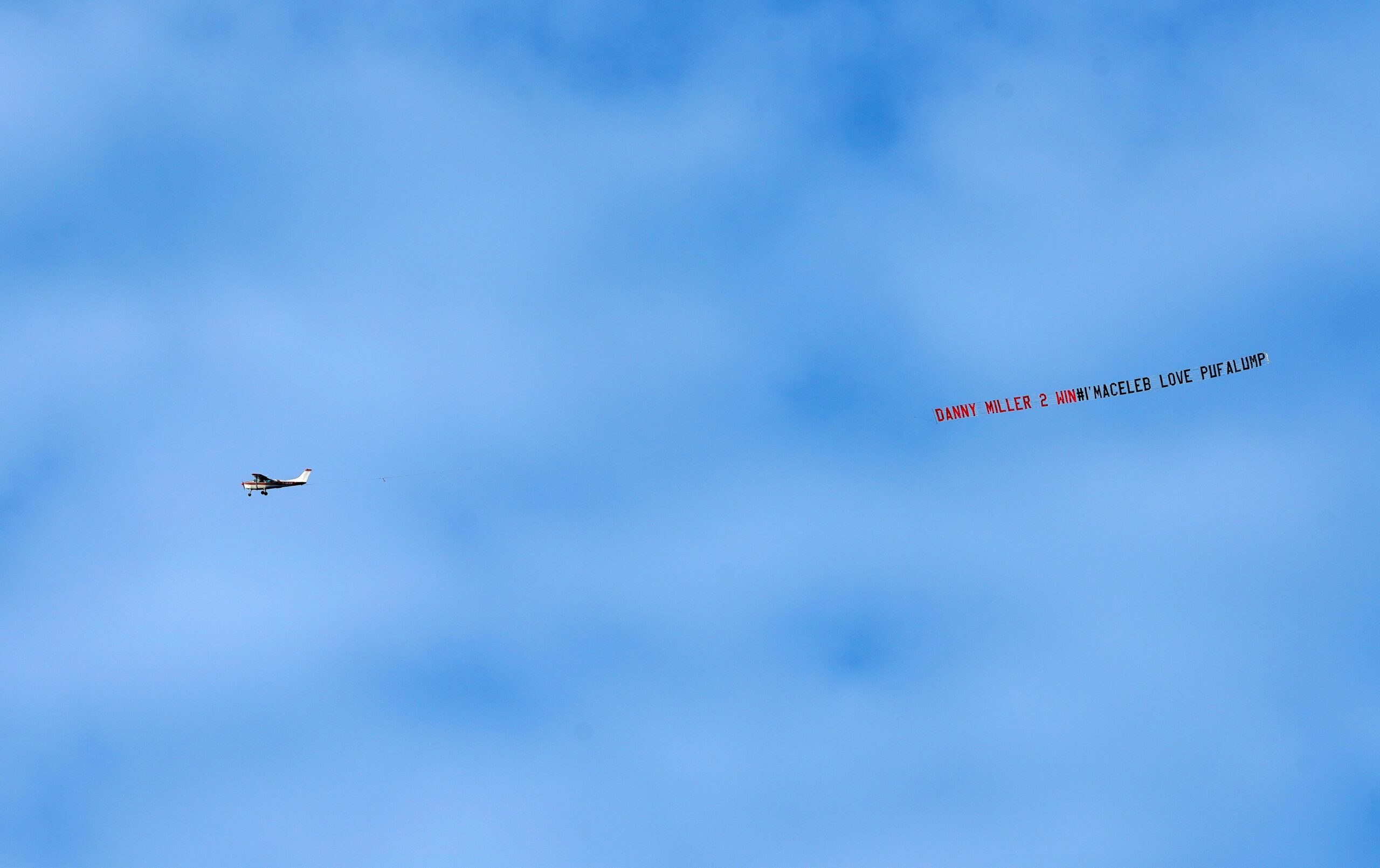 Message to I'm A Celebrity star Danny Miller on a plane