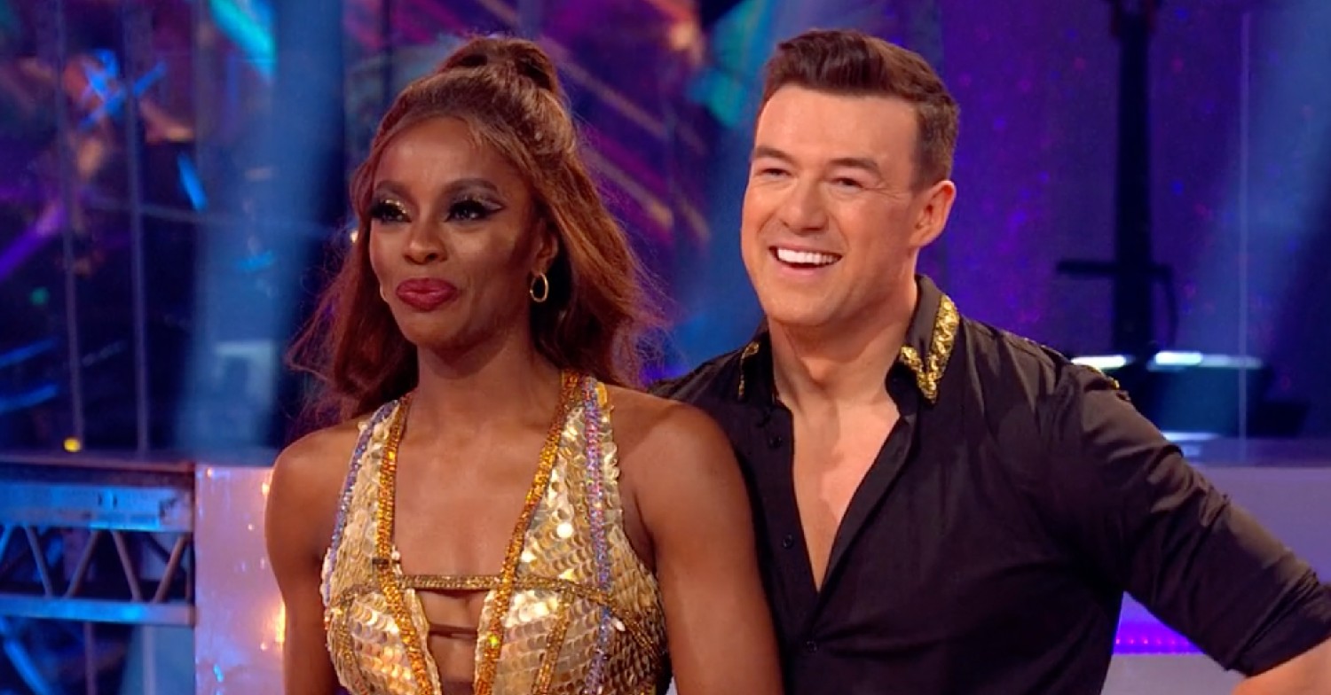 Strictly's AJ tried to put a brave face on during Anton's comments (Credit: BBC)