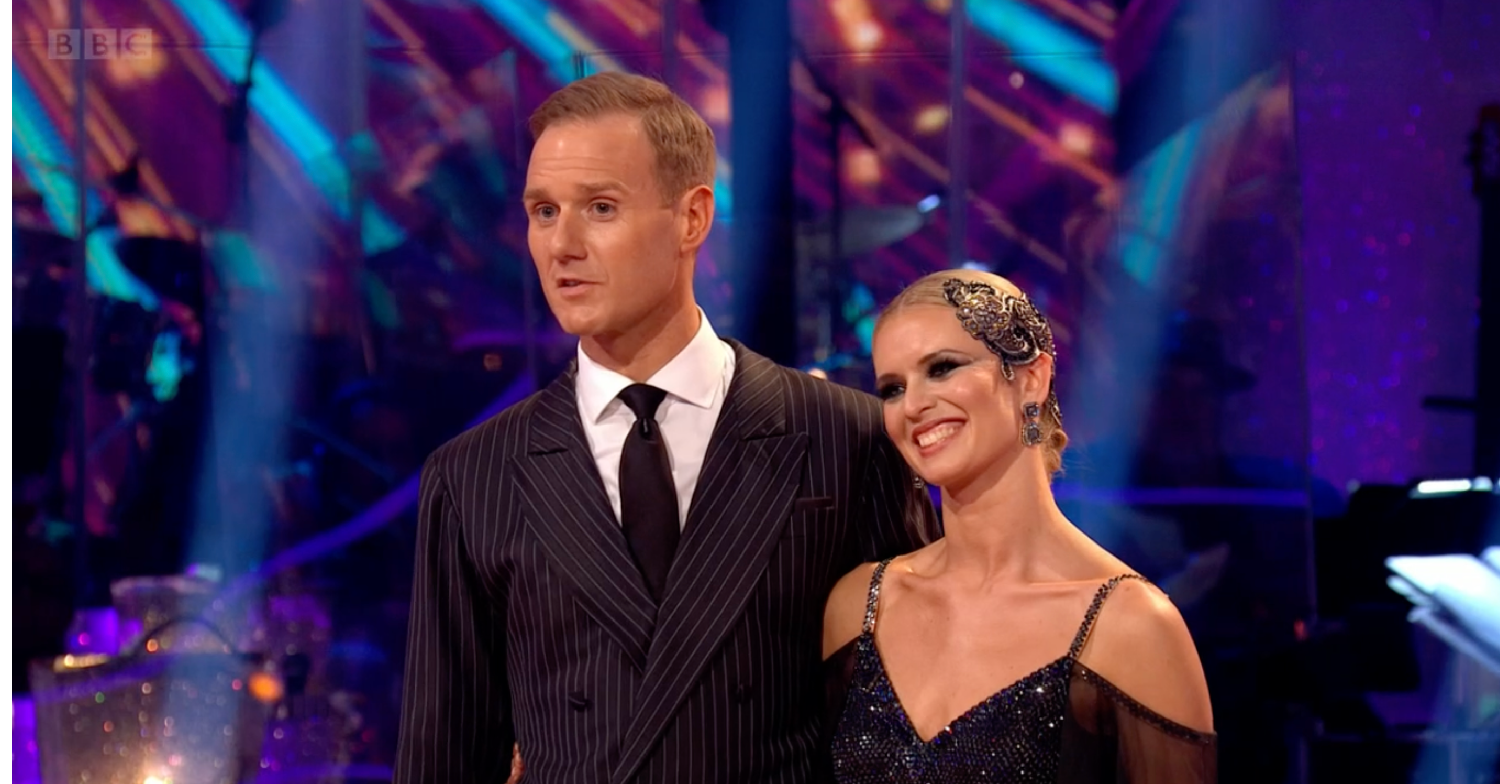 dan walker and nadiya speaking to judges on strictly