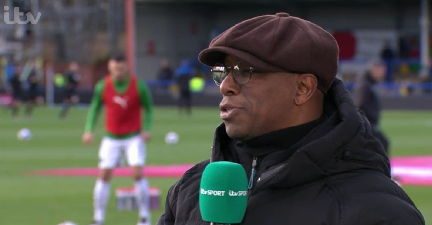 Ian Wright covering football for ITV