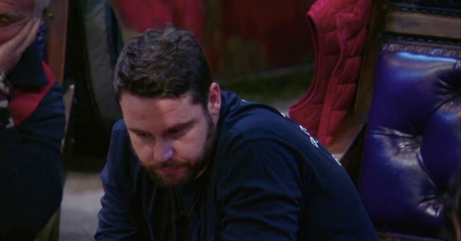 danny miller looking down on i'm a celebrity