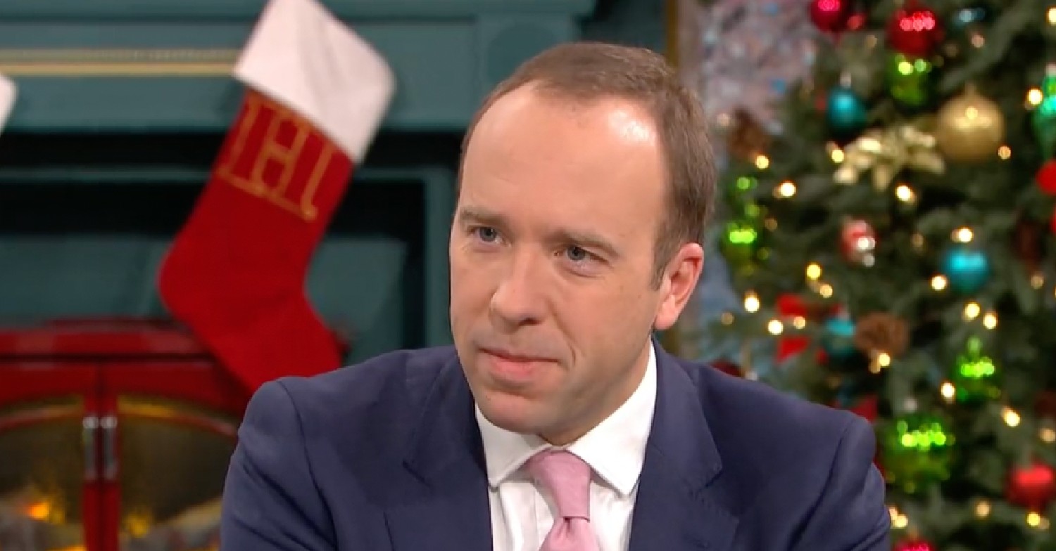 Matt Hancock on This Morning today