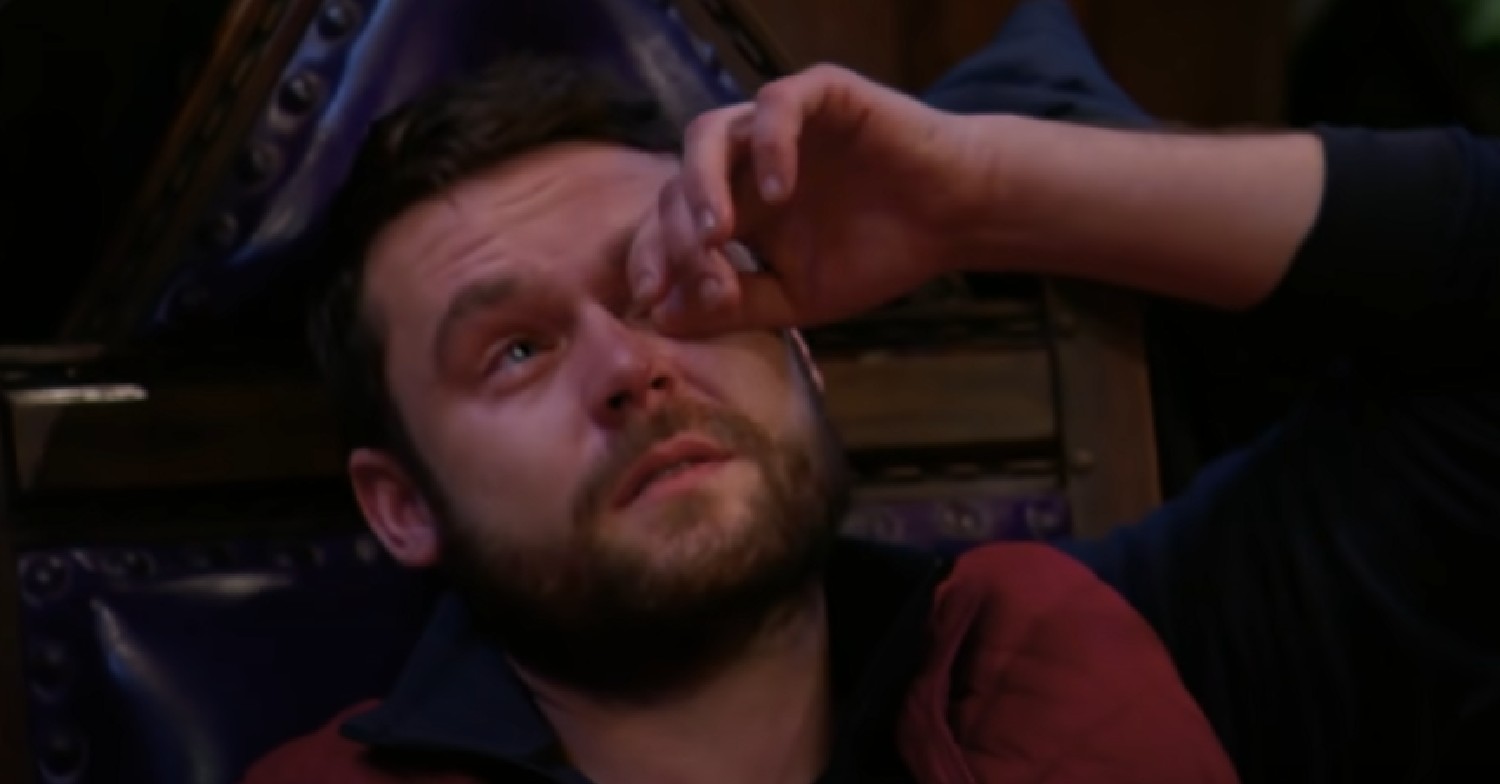 Danny Miller crying on I'm A Celebrity