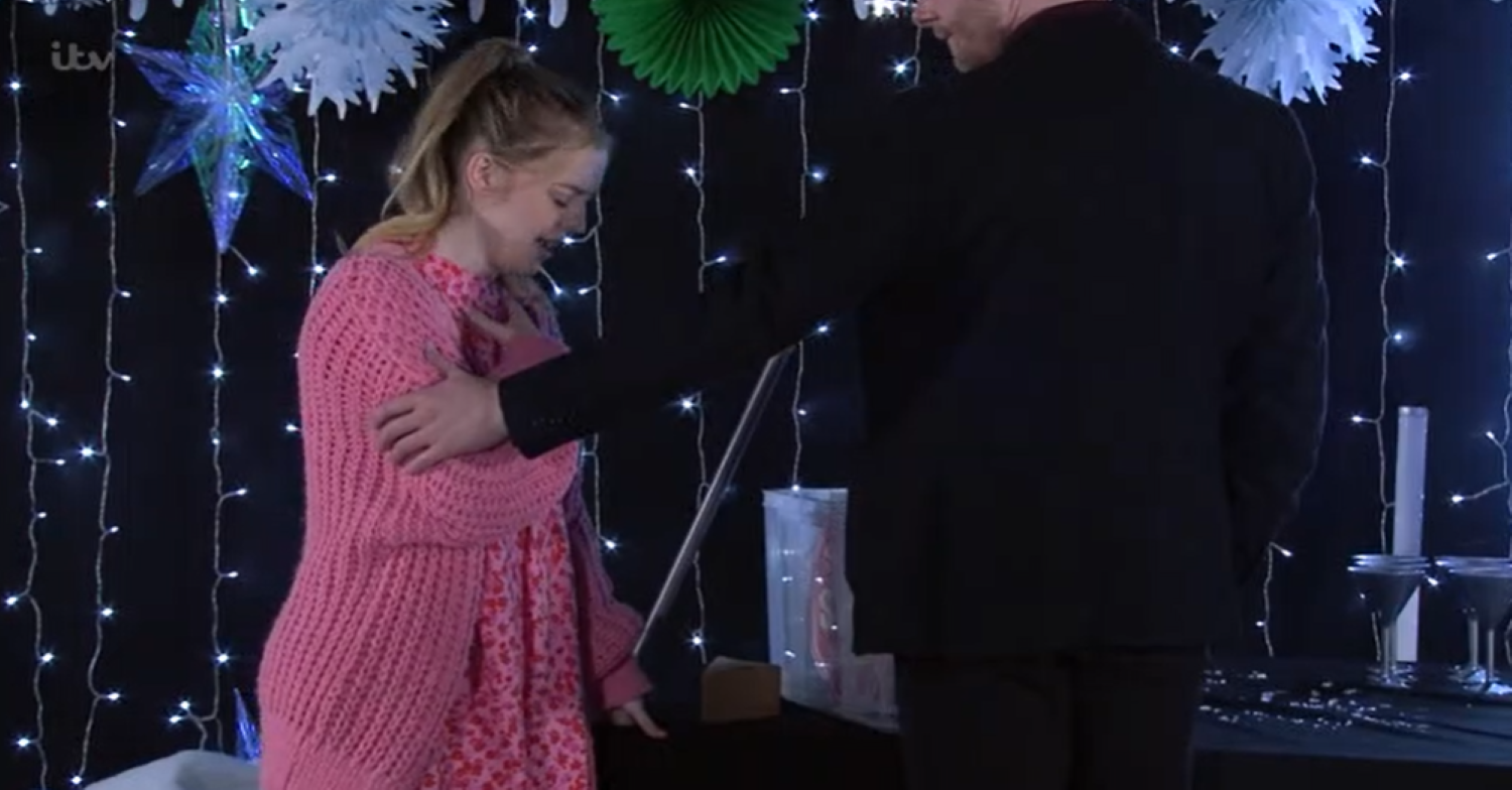 Coronation Street Daniel comforts Summer after she feels faint