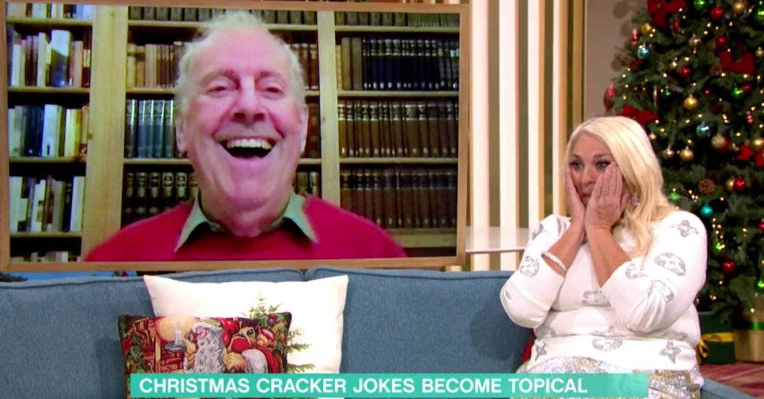 Vanessa Feltz looked shocked but Gyles Brandreth was amused at Phillip Schofield joke about Piers Morgan