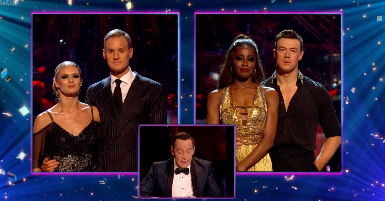 Dan walker and nadiya in the strictly come dancing dance off with aj and kai
