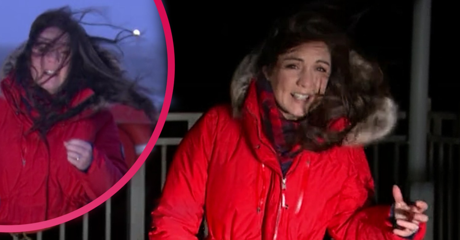 GMB viewers slammed the show after Laura Tobin broadcast in Storm Barra
