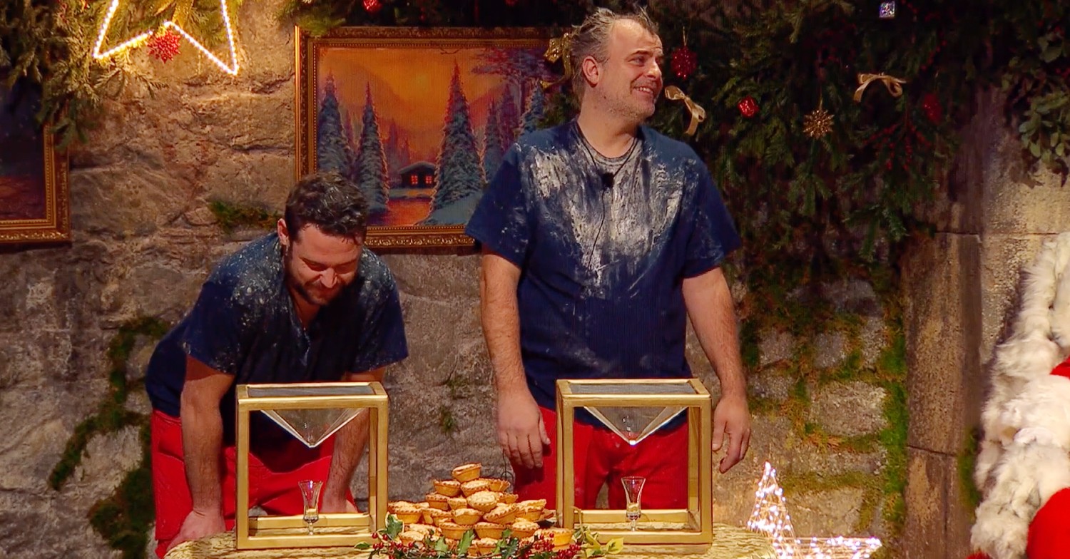 danny miller and simon gregson on i'm a celebrity tonight