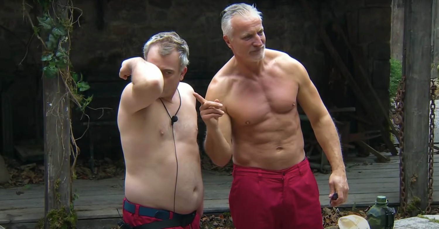 David Ginola and Simon Gregson on I'm A Celebrity