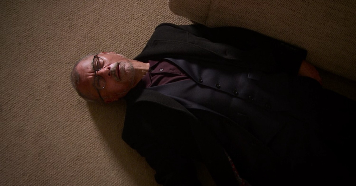 Gangster Hashim collapsed and died in the Nazirs living room (Credit: ITV)