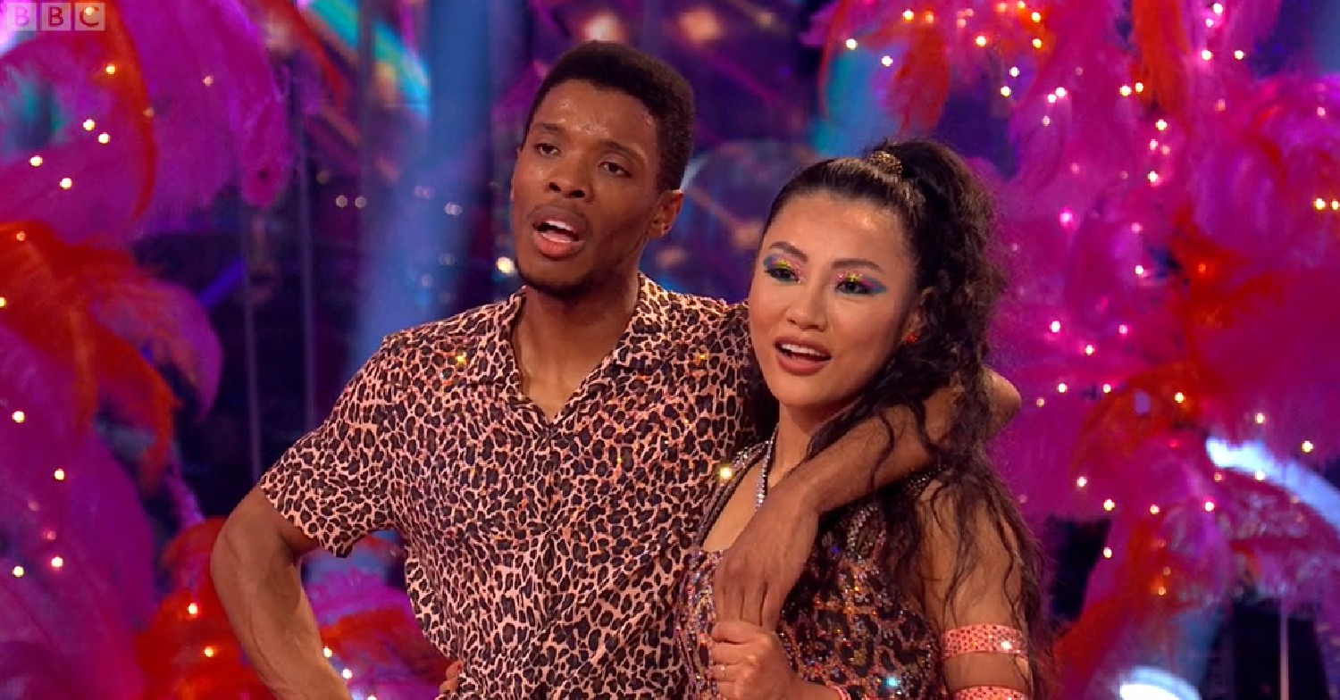 Rhys Stephenson listens to feedback from Strictly judge Craig Revel Horwood