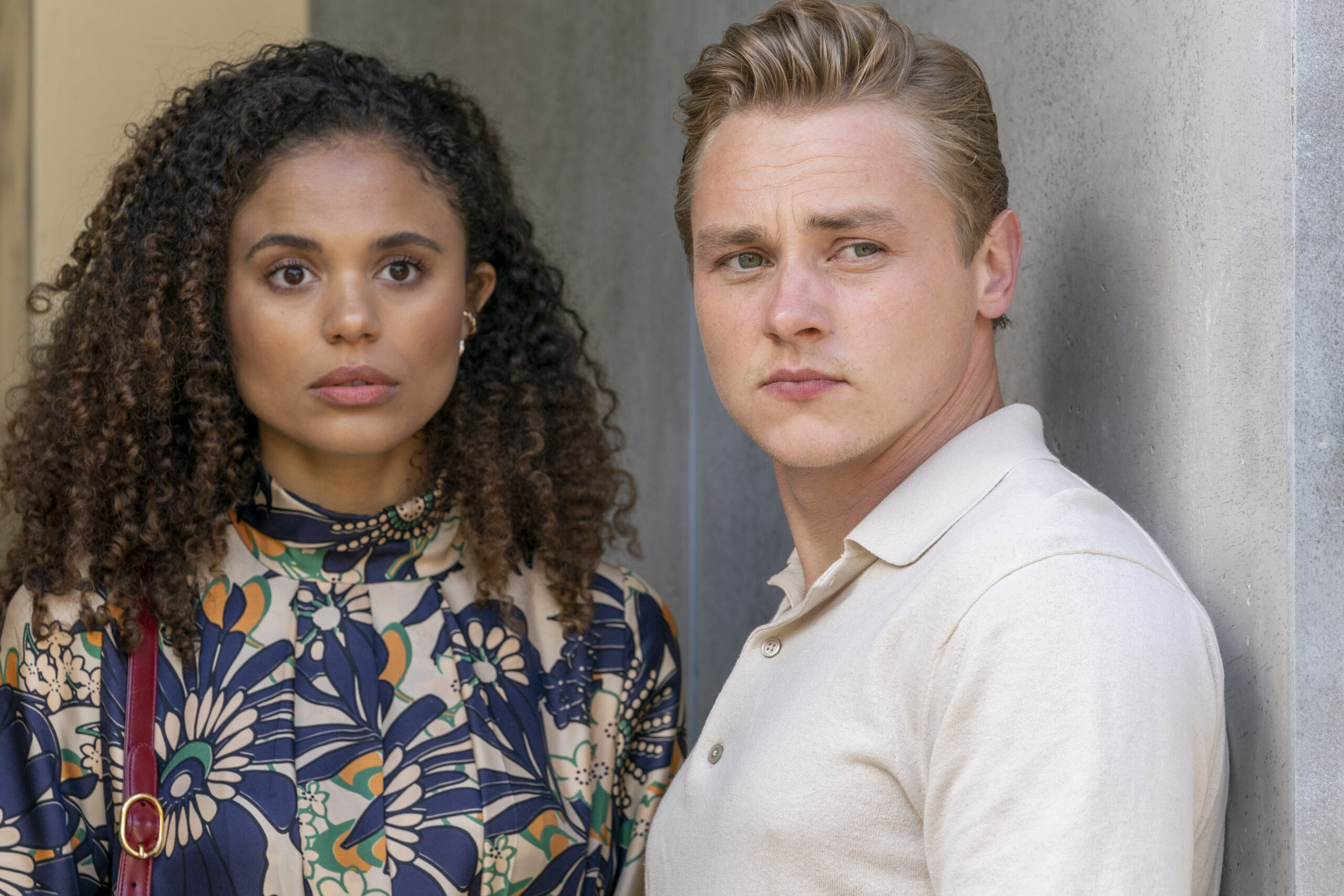 Ben Hardy and Jessica Plummer in The Girl Before