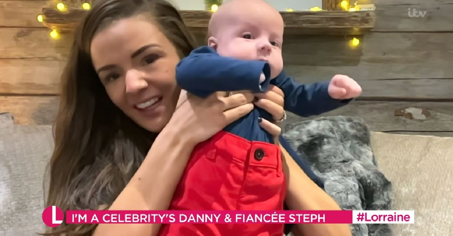 Danny Miller reunites with fiancee and son on Lorraine