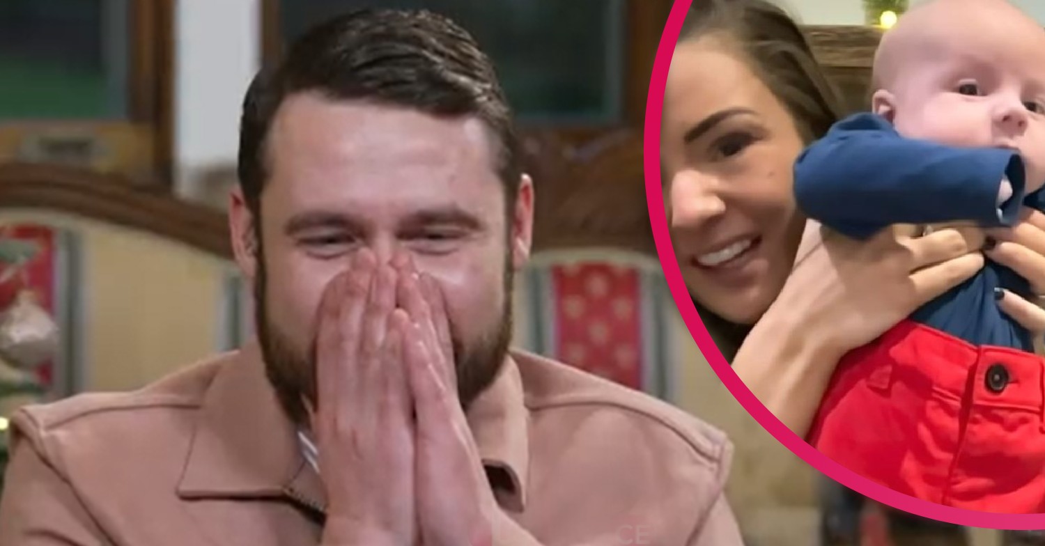Danny Miller reunites with fiancee and son on Lorraine