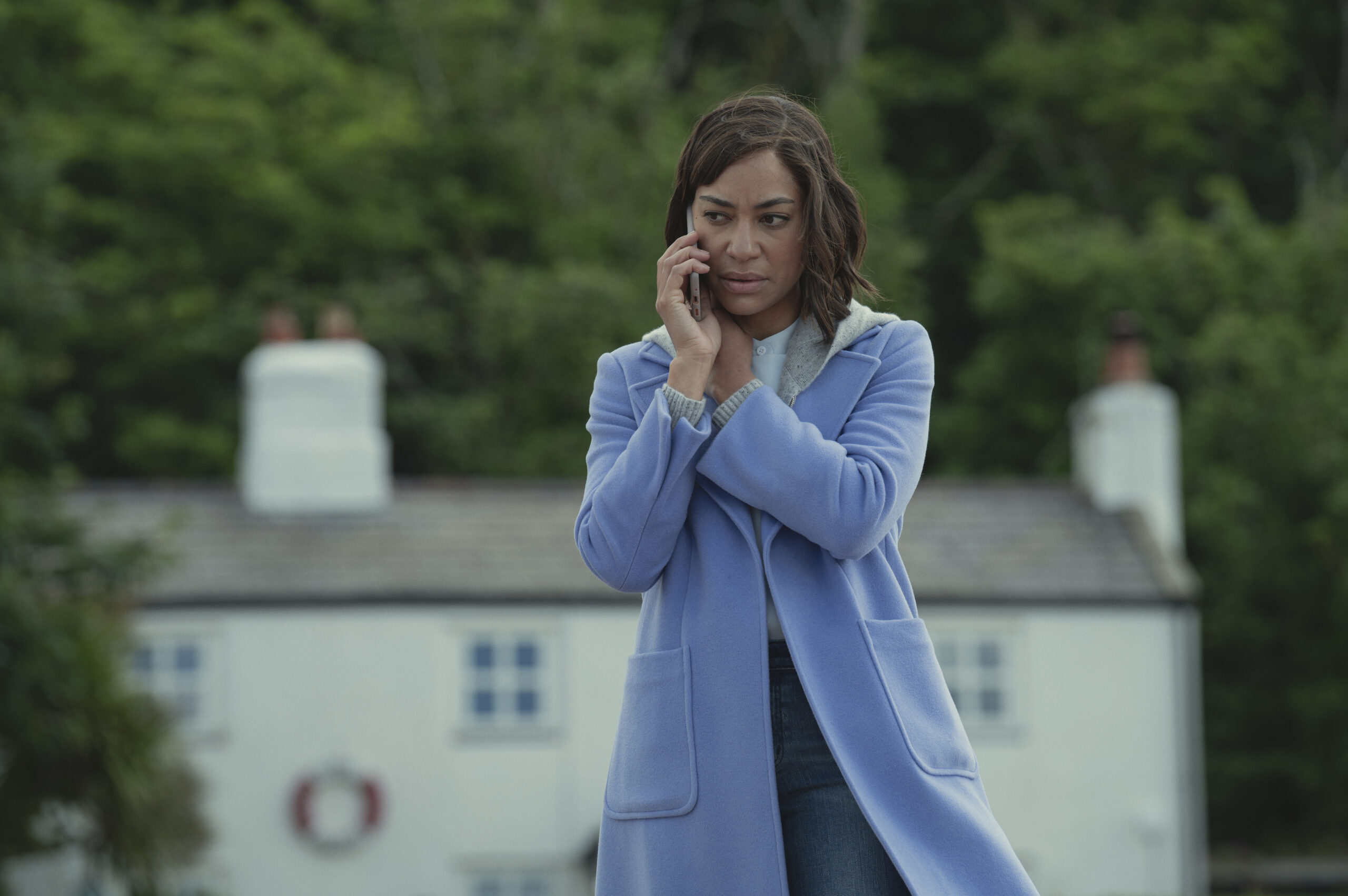 Cush Jumbo as Megan in Stay Close on Netflix
