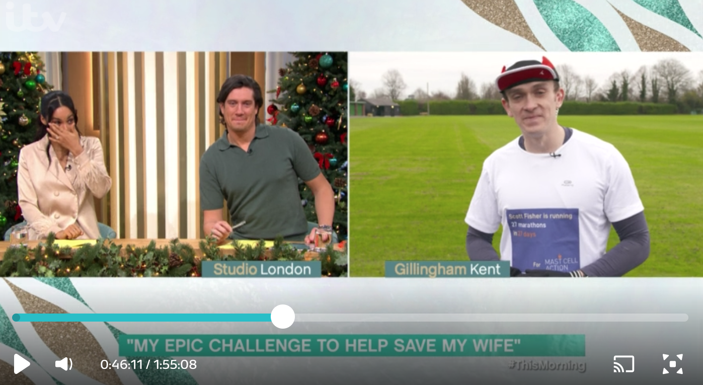 Vernon Kay comforts Rochelle Humes as she cries on This Morning