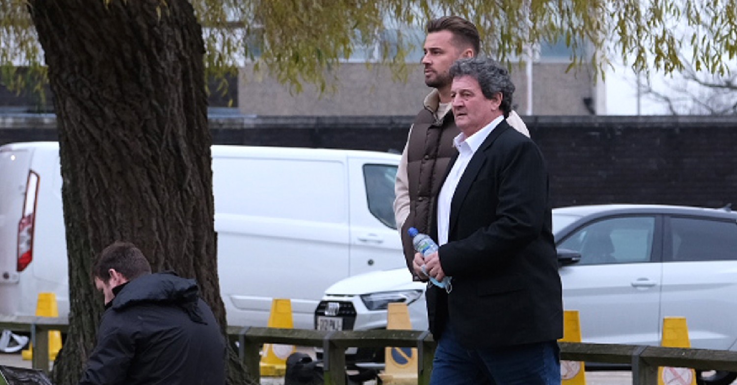 Katie Price partner Carl Woods arriving at sentence hearing