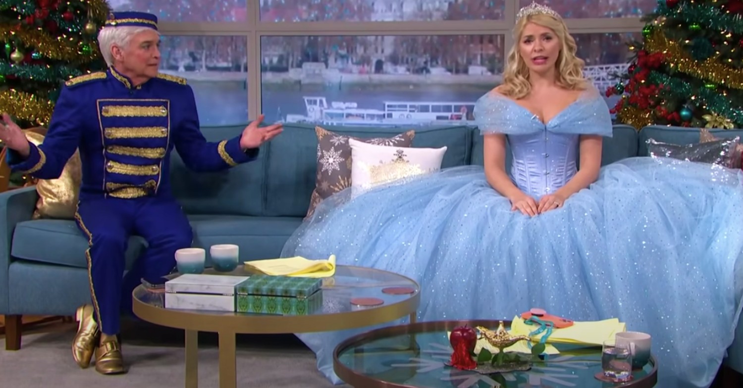 Holly Willoughby dressed as Cinderella