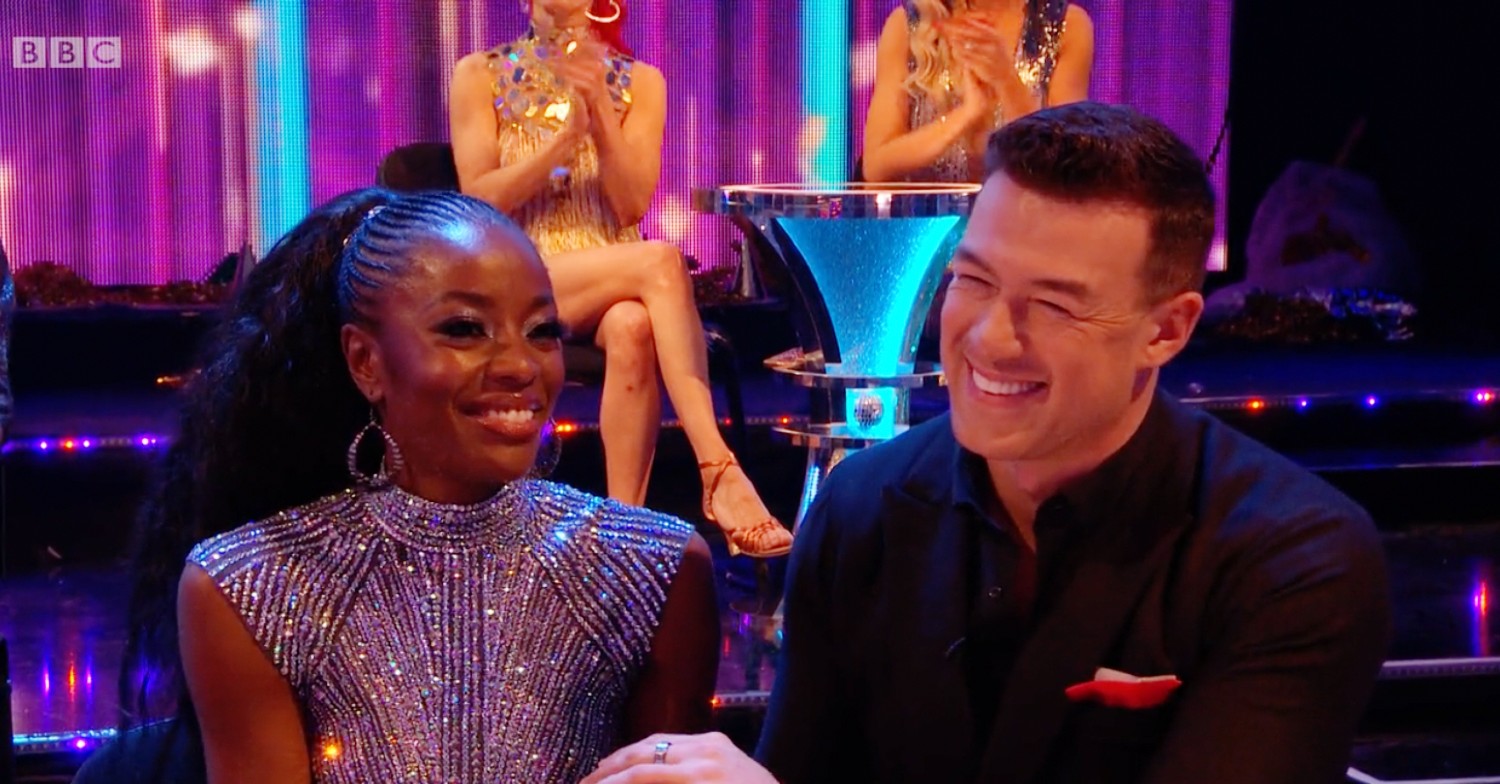 aj odudu and kai laughing on strictly final
