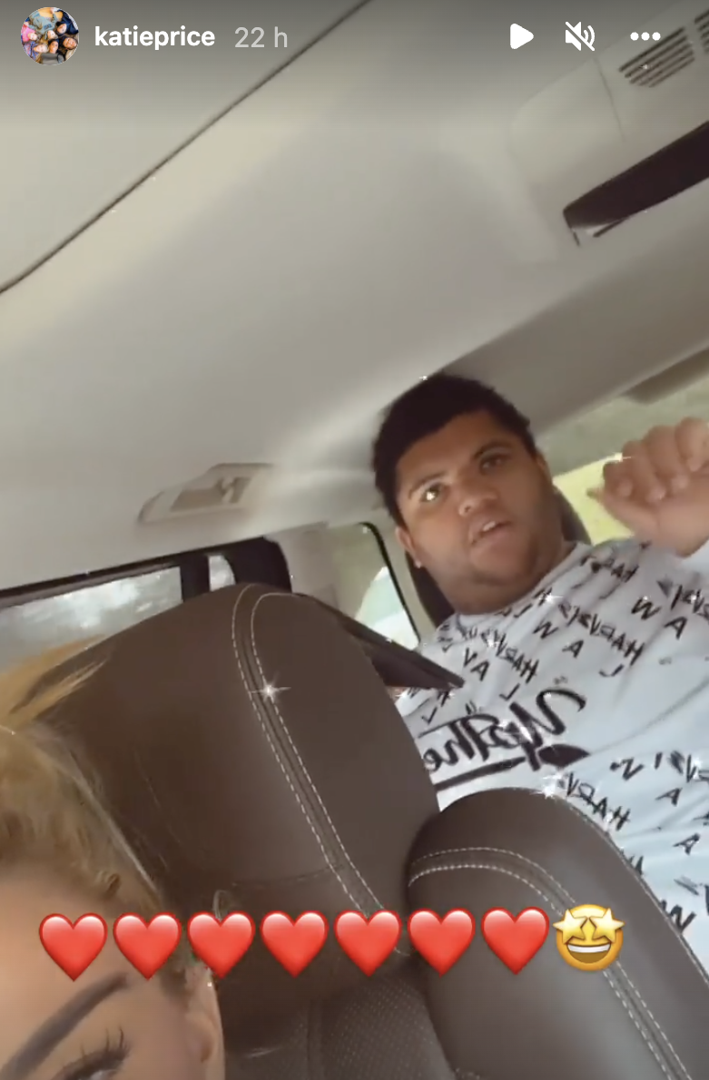 Katie Price instagram story of harvey price 