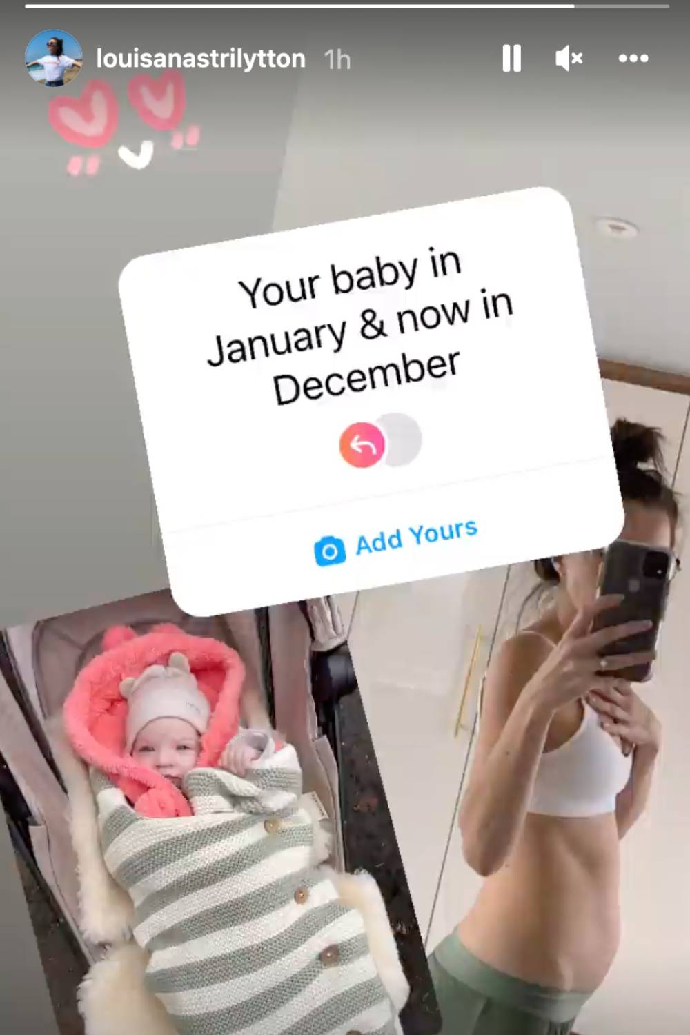 It will be Louisa Lytton first Christmas with baby Aura