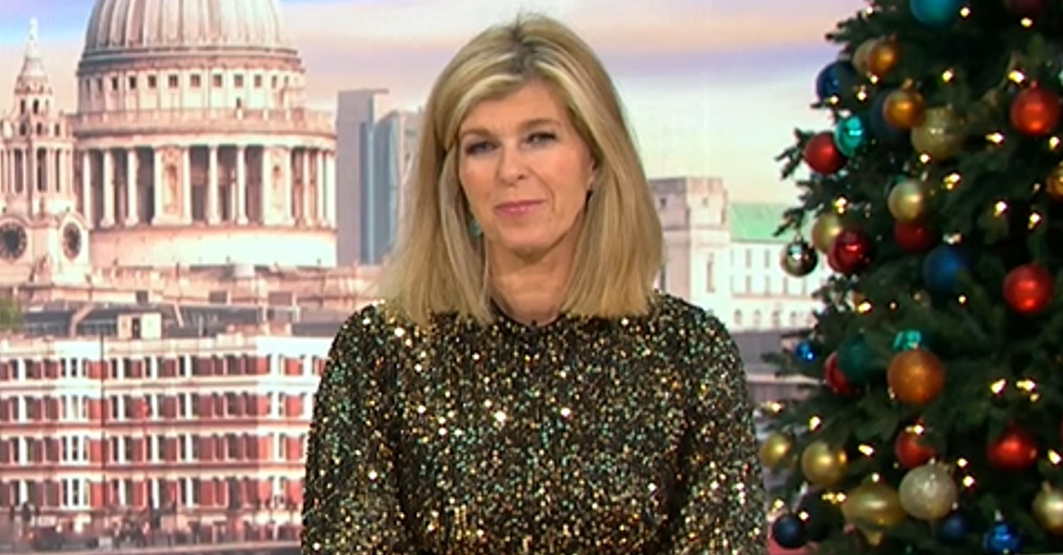 Kate Garraway in sparkly dress on GMB