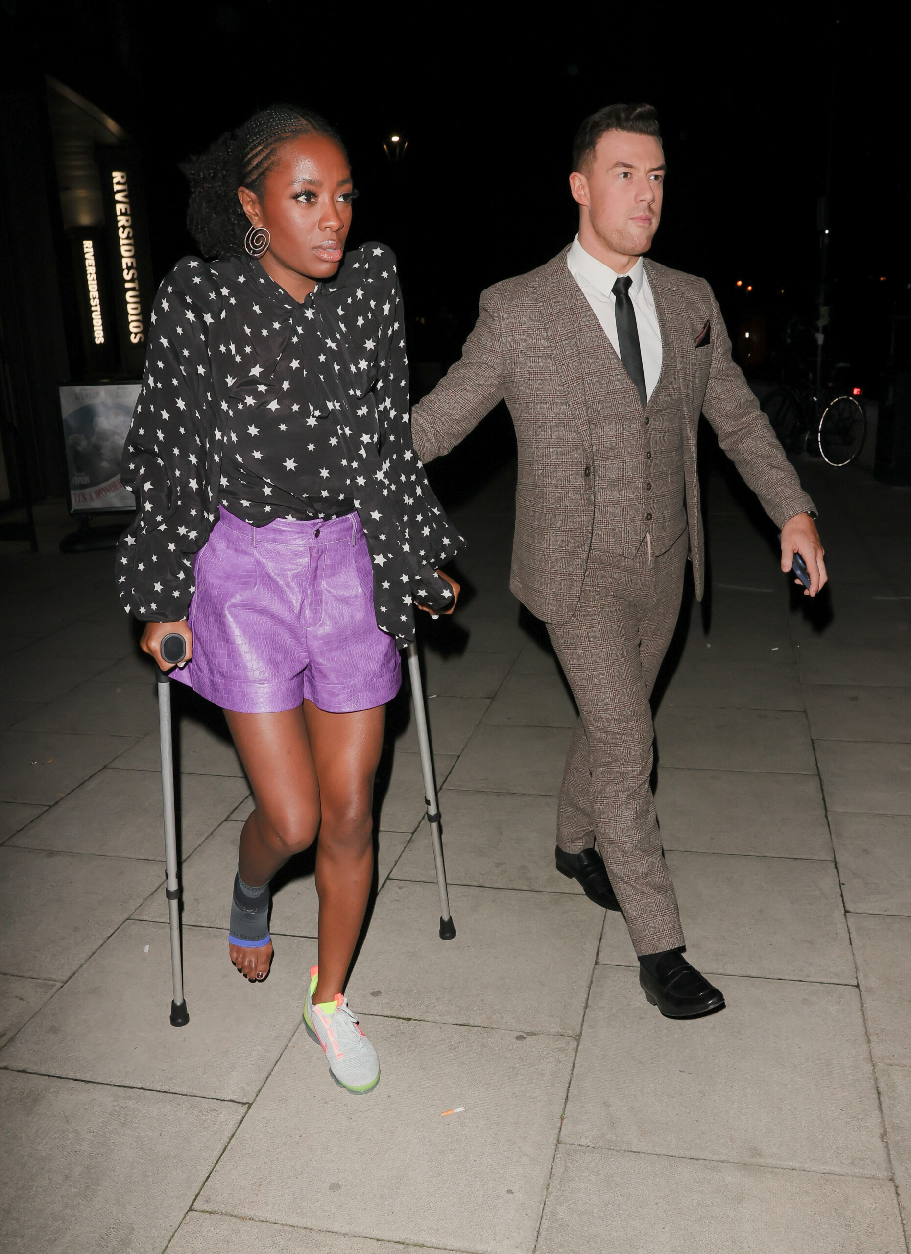 Strictly pair AJ Odudu and Kai Widdrington were forced to pull out of the final due to injury. (Credit: SplashNews)