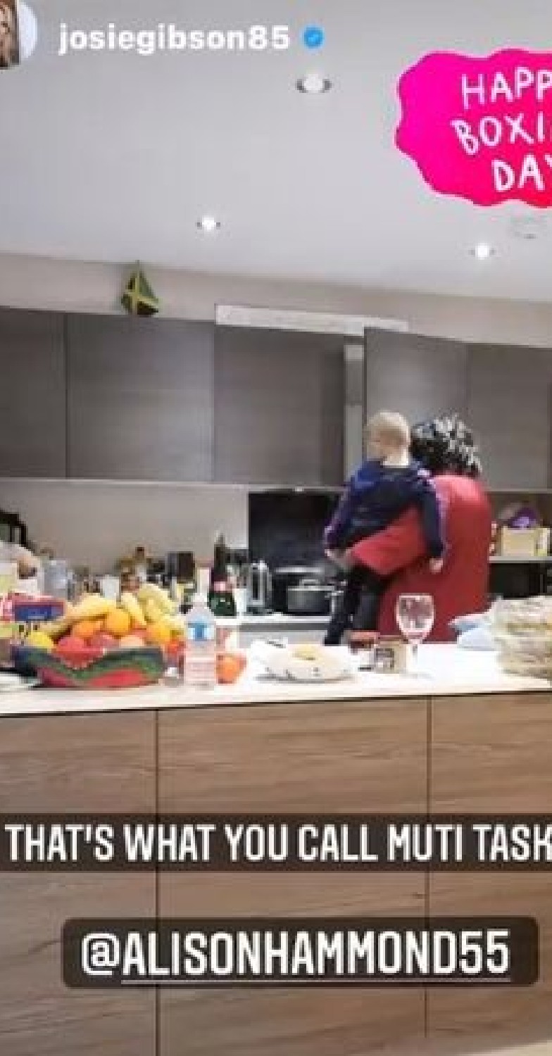 Alison Hammond with Reggie, the son of Josie Gibson