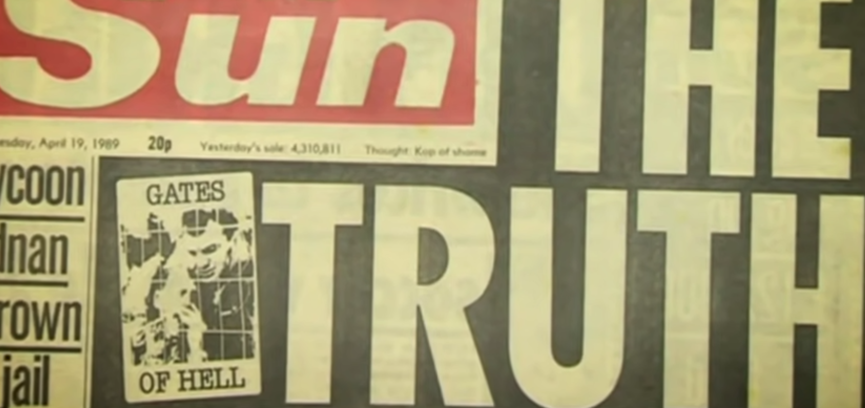 The Sun front cover The Hillsborough Disaster The Truth