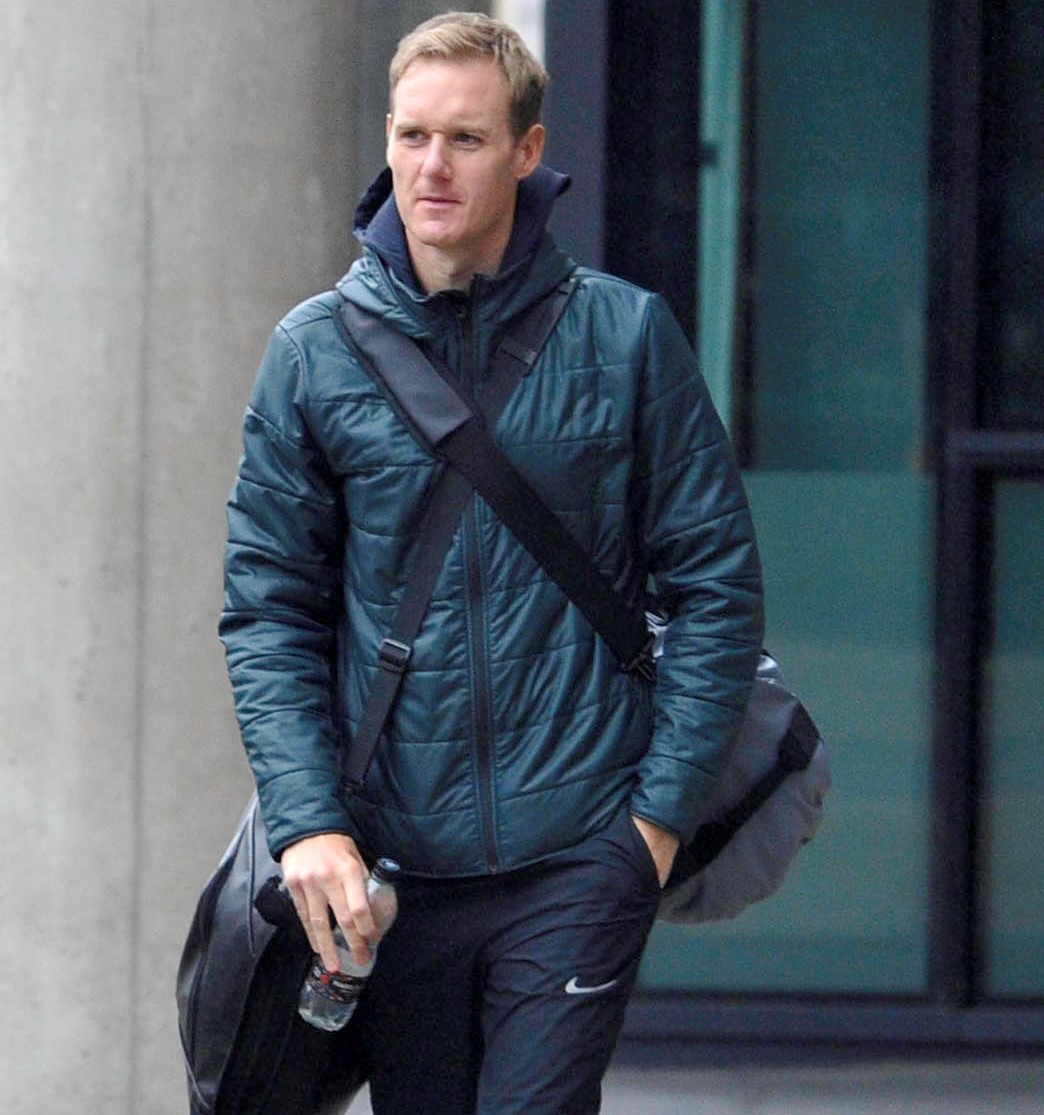 Dan Walker leaving the BBC studios