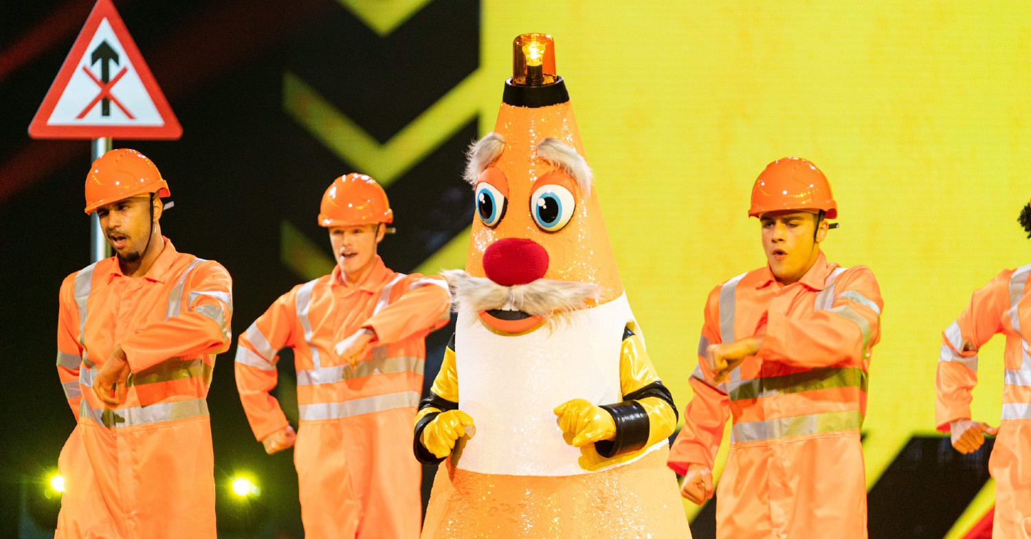 The Masked Singer Rick Astley Traffic Cone