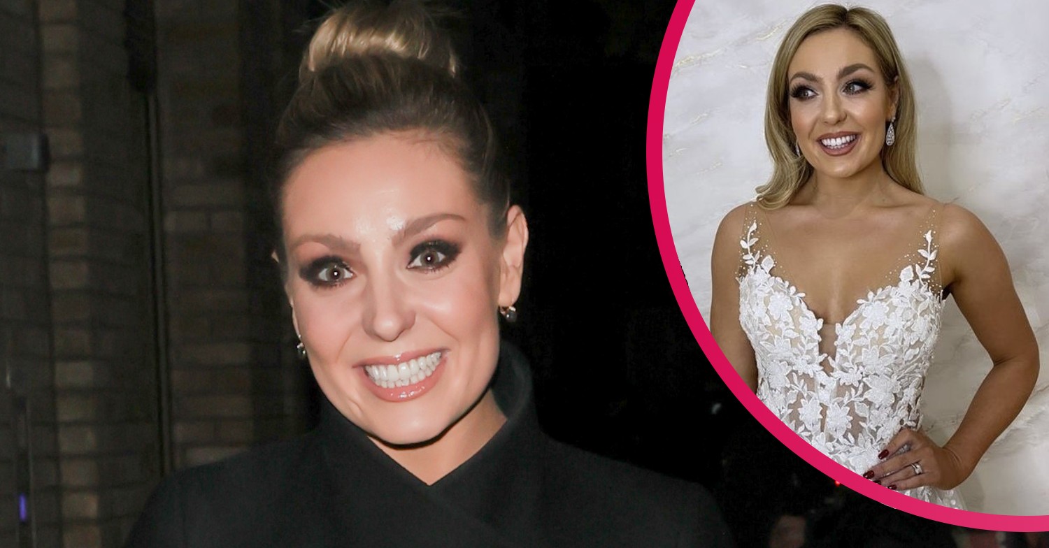 Amy Dowden in a wedding dress