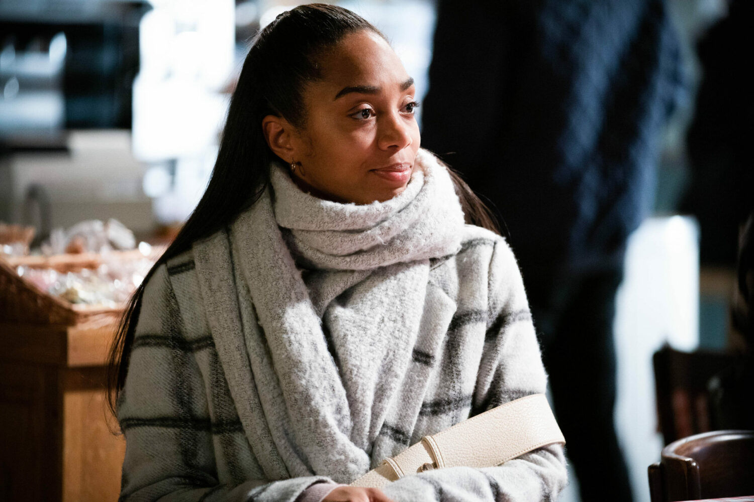 EastEnders Jan 17 2022 Chelsea is afraid in the cafe