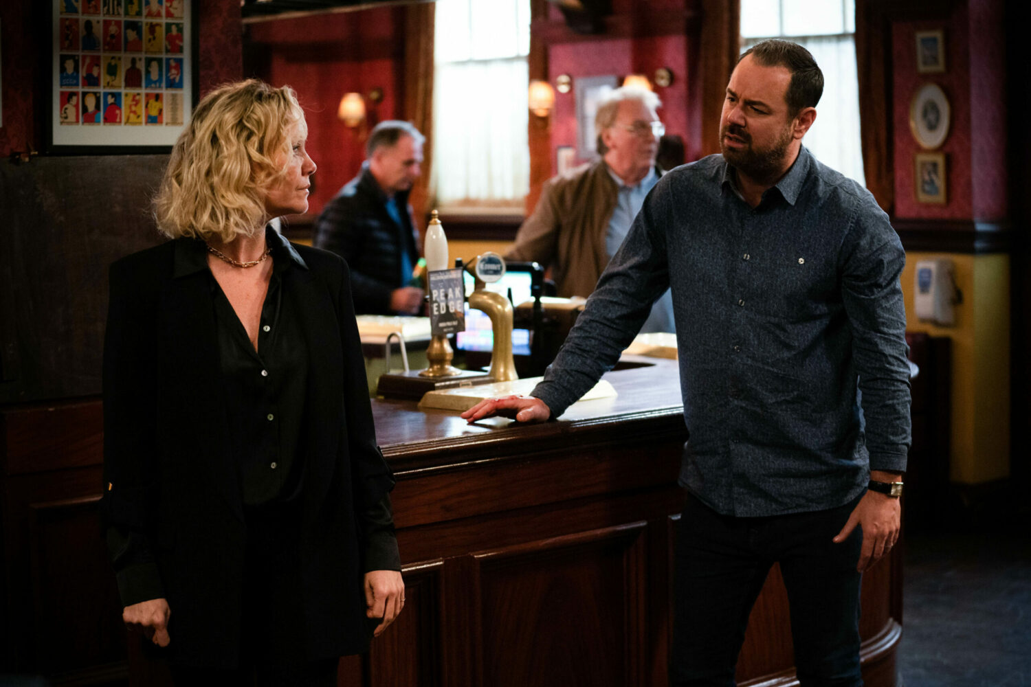 EastEnders Jan 21 2022 Janine sees the social worker at The Vic and Mick agrees to help