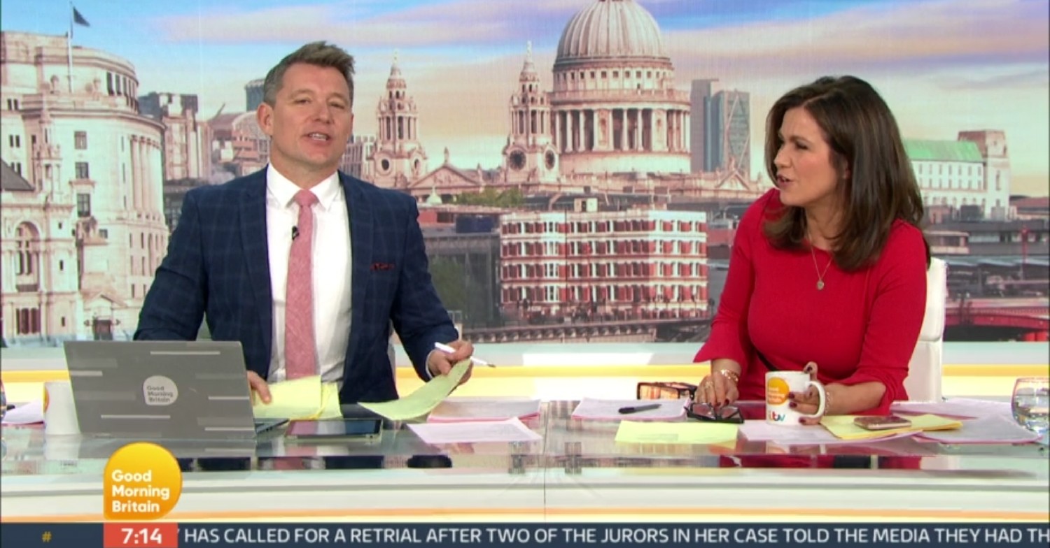 kate garraway showed her hair to susanna reid ben shephard good morning britain