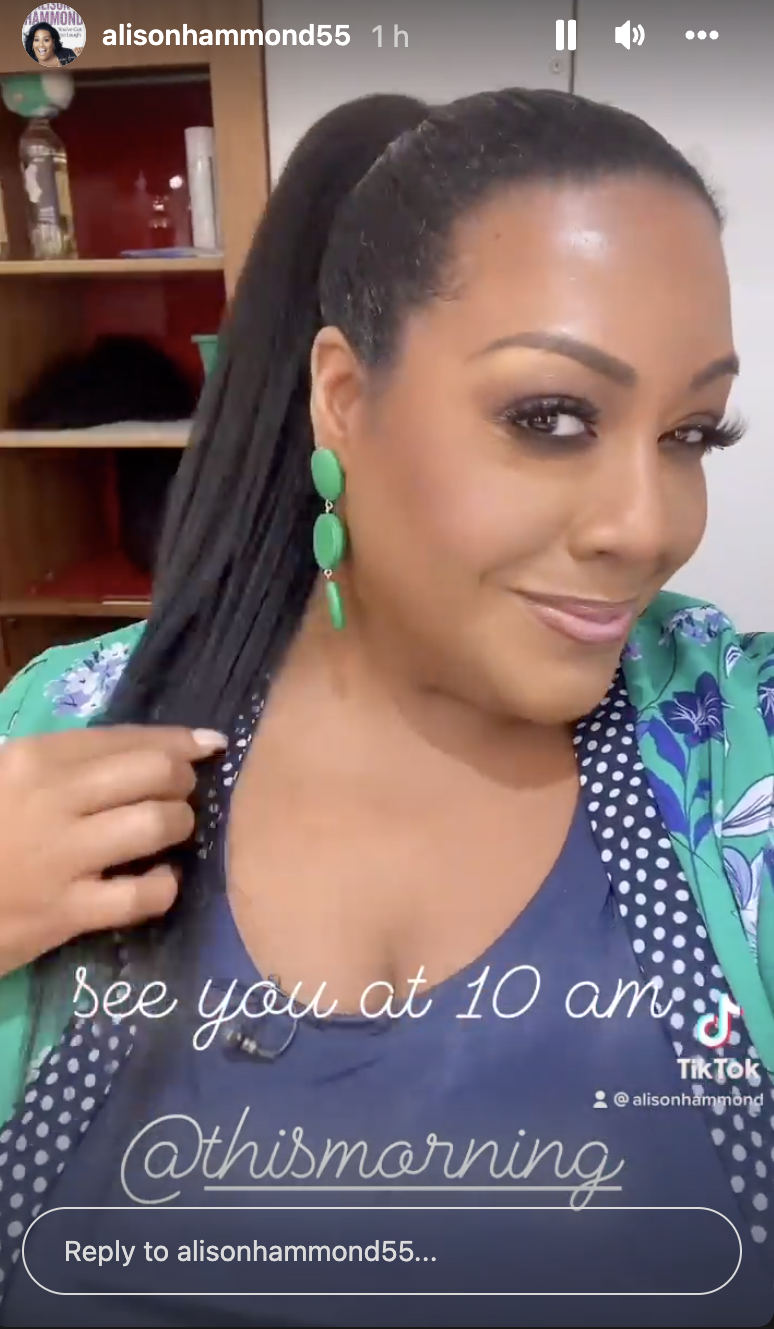 this morning host Alison Hammond instagram