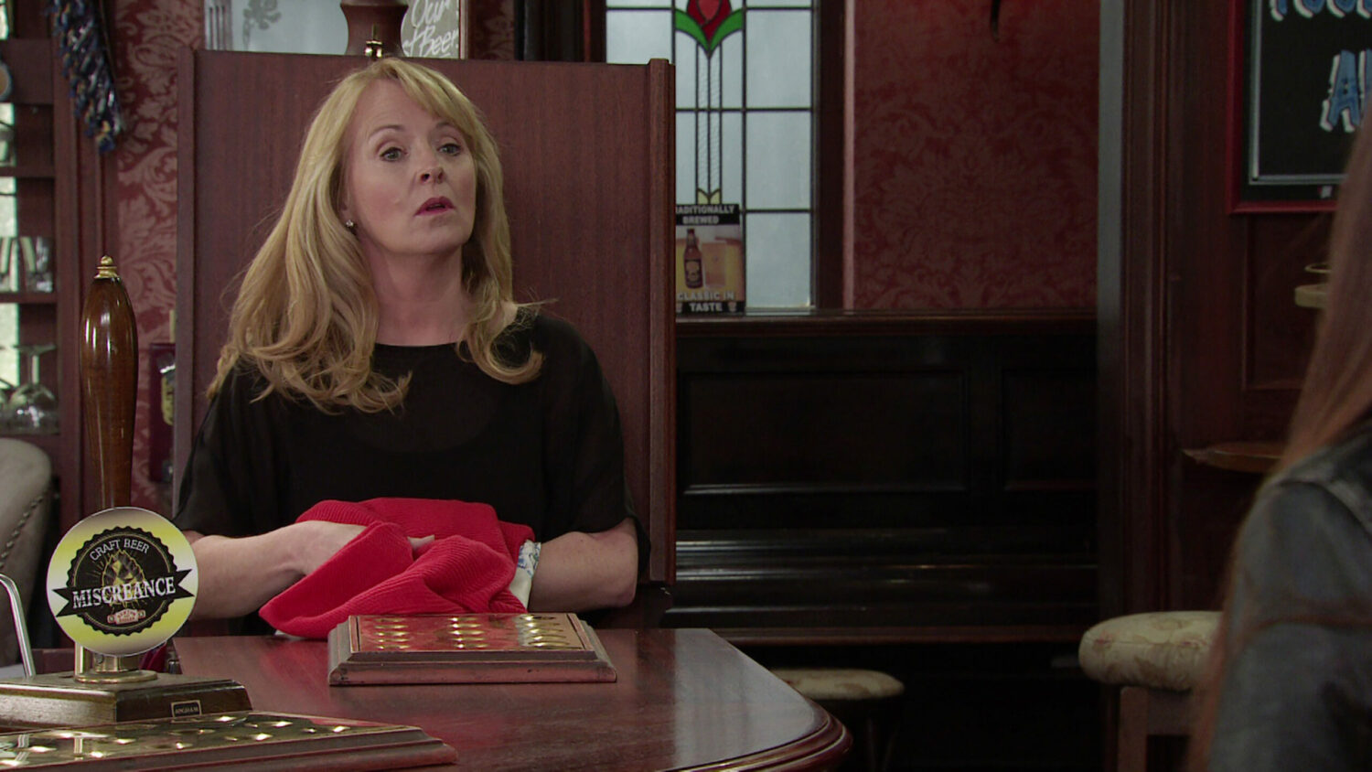 Coronation Street 21 Jan Carla is disappointed to find Jenny having lunch with Leo