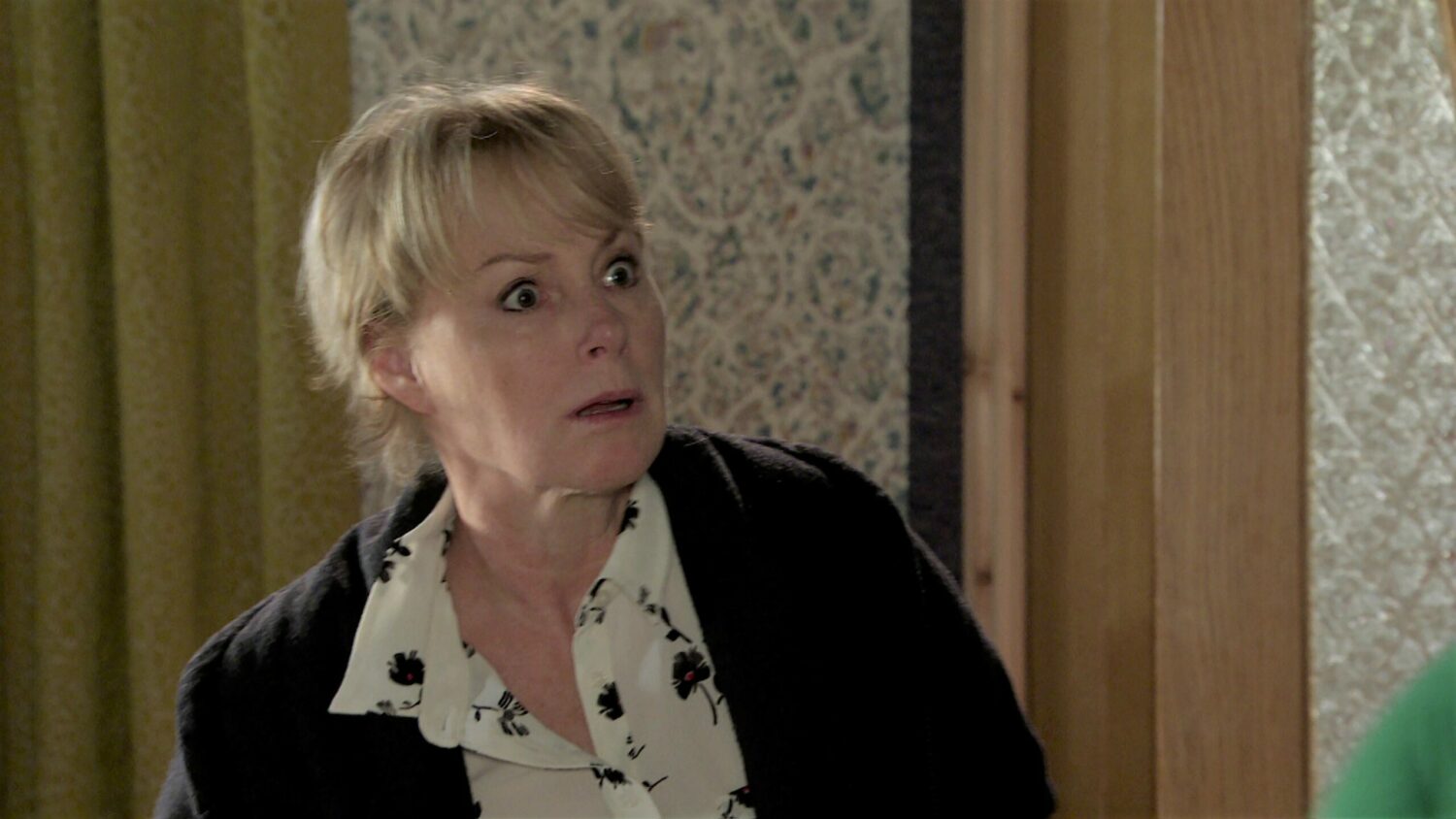 Coronation Street Jan 21 When she spots Aggie through the window putting a comforting arm round Tim she screams. Aggie ushers her inside. As Tim plucks up the courage to tell Sally the truth, he’s suddenly wracked with pain and collapses, clutching his chest.