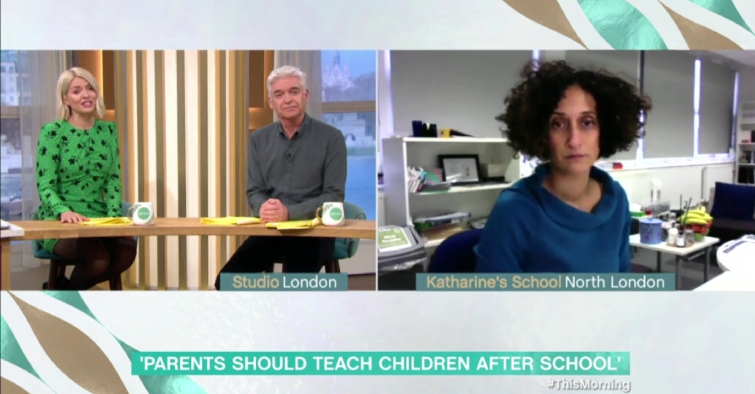 phillip schofield, Holly willoughby welcome headteacher on this morning