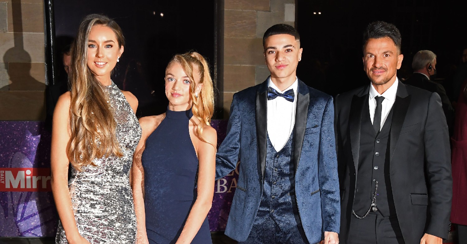 peter andre, junior, princess, and wife emily