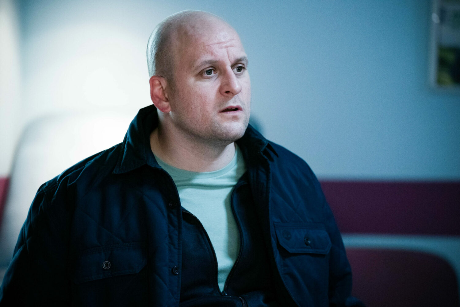 EastEnders Mon 24 Jan Stuart panics when the doctor mentions pain medication