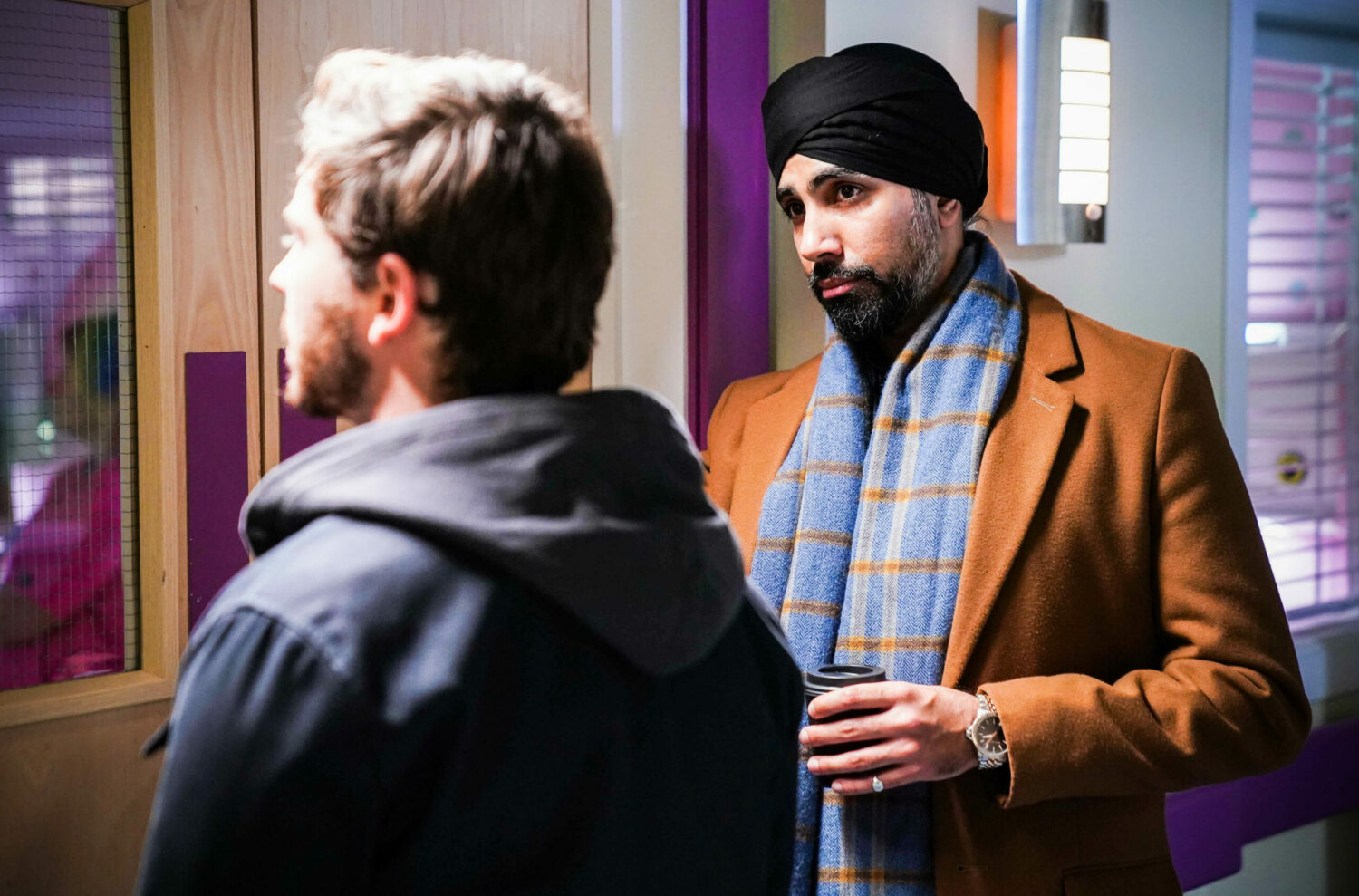 EastEnders Thu 27 Jan Kheerat tries to get Gray to confess