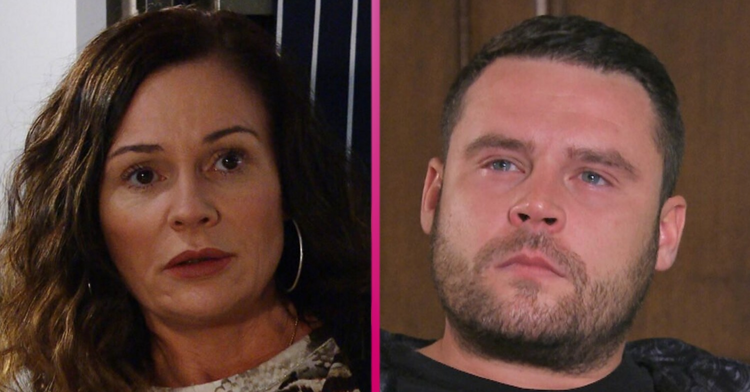 Emmerdale Chas and Aaron both upset