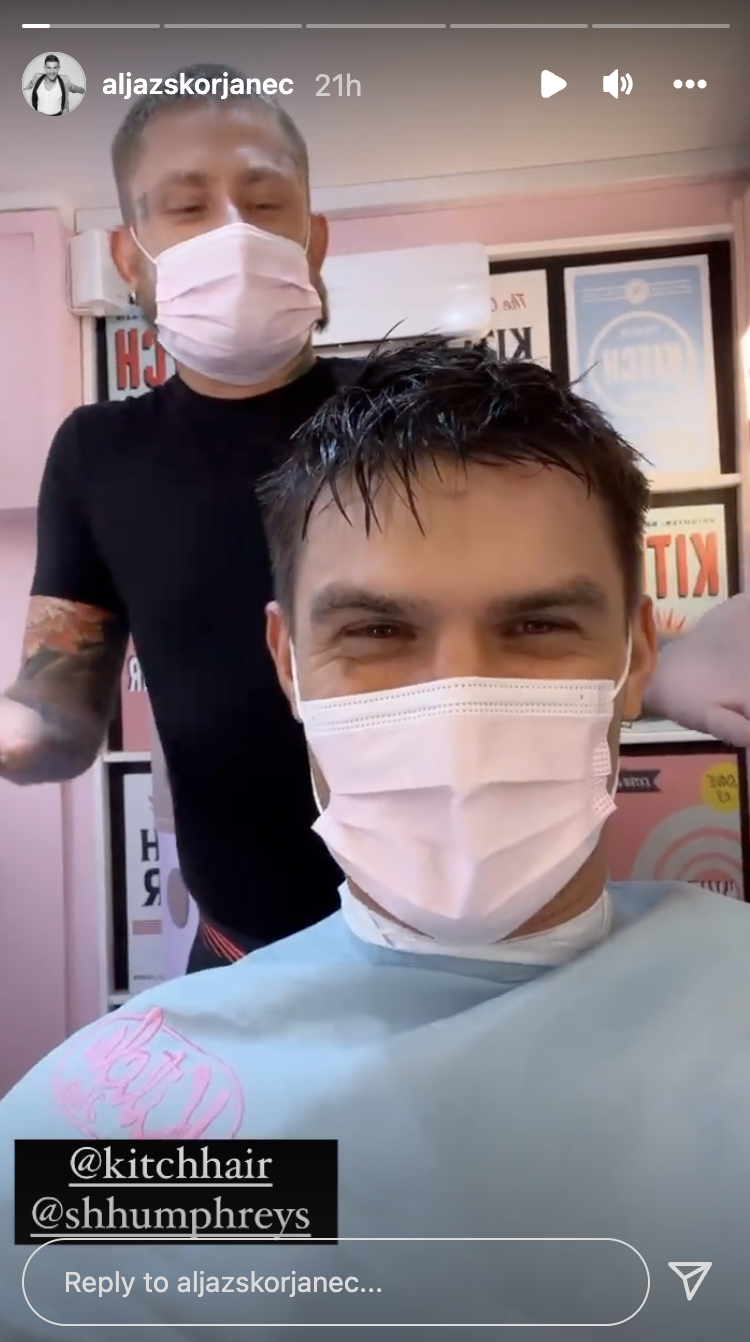 aljaz skorjanec hairmakeover before Strictly Come Dancing Live tour